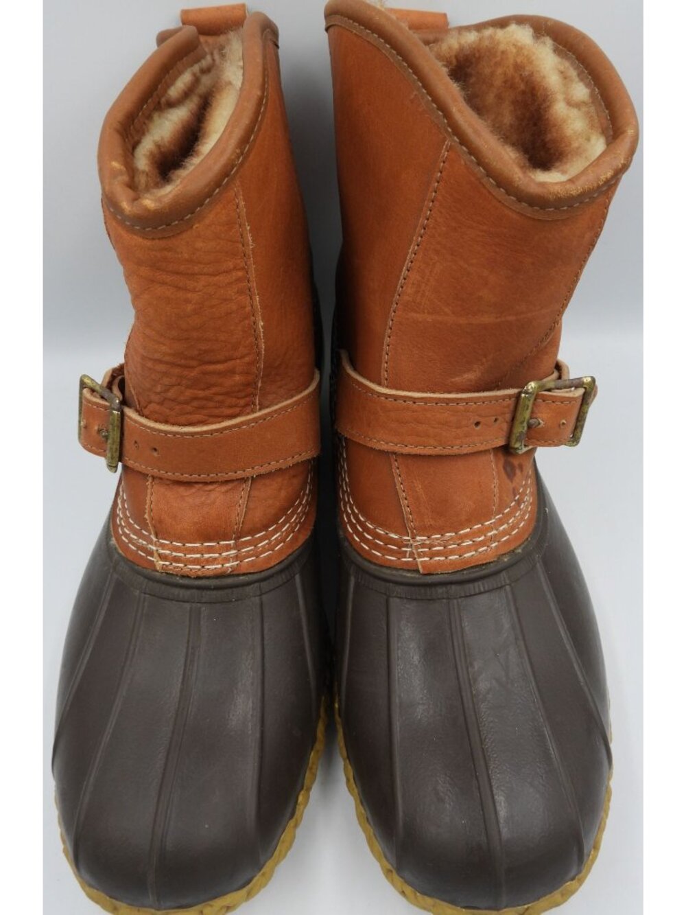 L.L. LL Bean Shearling Lined 7” Lounger Booties 290754 Boots 10 W Made in USA - Picture 3 of 11